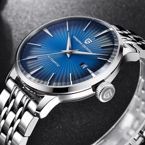 PAGANI DESIGN Mens Fashion Casual Automatic Mechanical Watches Waterproof Stainless Steel Brand Luxury Business Watch saat