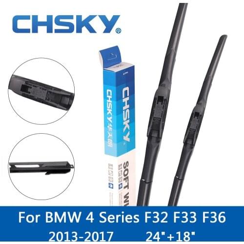CHSKY Car Windshield Wiper Blade For BMW 4 Series F32 F33 F36 2013 2014 2015 2016 2017 Fit Hook Arms 24"&18" Windscreen Wipers