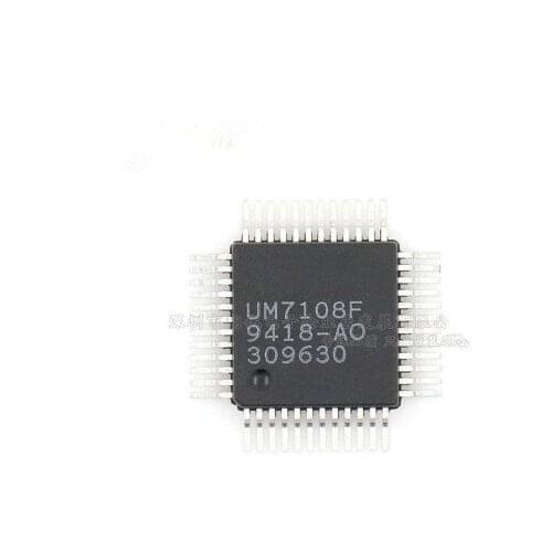 5PCS/LOT UM7108F QFP48 LCD Display Digital Voltmeter with Serial Interface New original