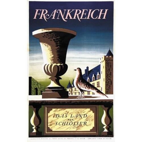 France Tourism Posters France History Buildings Classic Wall Stickers Canvas Painting Vintage Poster Home Bar Decor Gift