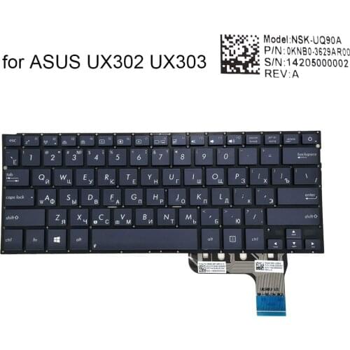Laptop Russian keyboard For ASUS Zenbook UX302 UX302LA UX302LG UX303 UX303UA UX303LA RU keyboards New NSK-UQ90A 0KNB0-3629AR00