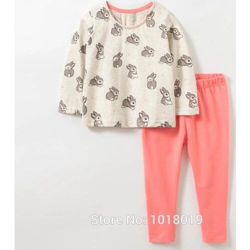 Infant Bebe Kids Brand Long Sleeve Outfits Baby Girl Clothes Sets 1-7Y Girls 100% Knitted Cotton t-shirt Pants 2pc Children Suit