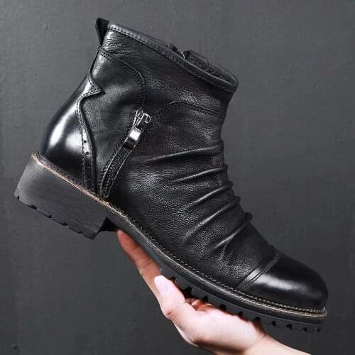 Korienkova Men's Motorcycle Boots