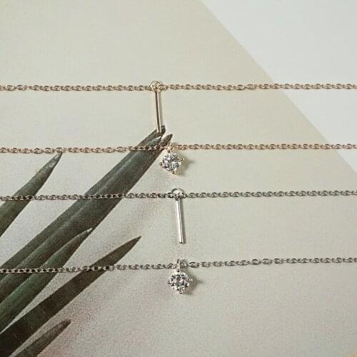 LN24 Classic Chains Necklaces Pendant Zircon Solid 925 Sterling Silver Necklaces Womens Mens Fine Jewelry with packing