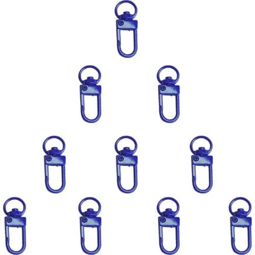 M68C 10pcs Bag Accessories Handbags Clasps Handle Metal Clasp Swivel Clips Dog Chain Collar Snap Hooks Key Rings Keychains