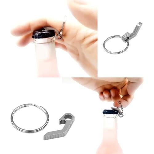 EDC Mini Stainless Steel Bottle Opener Keychain Camping Equipment Device Keyring Camping Hot Mini Opener Beer Wine Tools