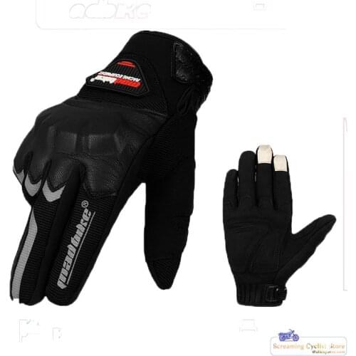 Motorcycle Gloves Riding Full Finger Gloves Men Reflective Design Motorcross Guantes Touch Screen Design Shell Protect MAD20