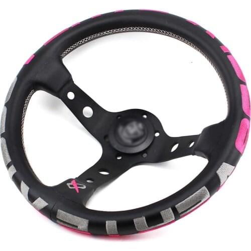 New Car Steering Wheel 13inch 320mm Racing PVC Steering Wheel Sport With Embroidery Universal Accessiores For GK5 Subaru BMW