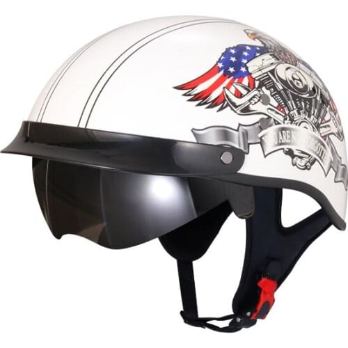 FRP Retro Scoop Helmet Motorcycle Electric Scooter Half Helmet M L XL XXL Woman Man Sunglass Four Season