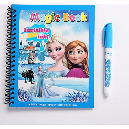 Original Frozen Water painting Drawing toys Graffiti anime action figure Watercolour Magic book for girls birthday gifts