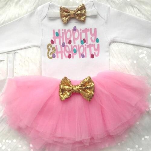 Personalize Cute Easter Outfit ， Hippity Hoppity， My 1st Easter Outfit ，Custom Onesies Tutu Set
