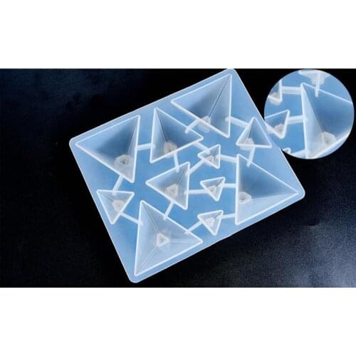 Transparent 1=11pcs Pyramid Cones Shaped Silicone Mold UV Resin Epoxy Tools different sizes Mold epoxy resin molds for jewelry
