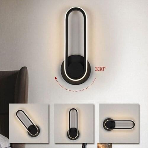 Modern Aluminum LED Wall Lamp Indoor Bedroom Bedside Reading Wall Light Living Room Hotel Room Decoration Lighting