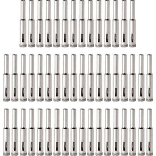 50 Pcs Diamond Coated Drill Bit for 8 mm Diamond Pointed Hole Saw, for Ceramic Tiles, Glass, Kitchen Ceramics, Marble Retail