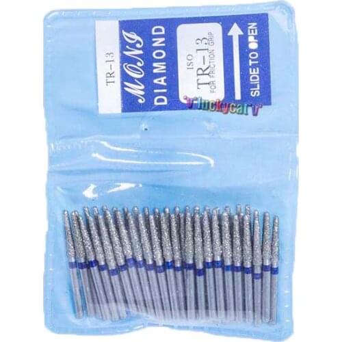 TR-13 50pcs Dental Diamond FG High Speed Burs for Polishing Smoothing TR SERIES Dental Burs