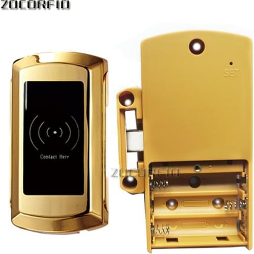 Smart Cabinet Lock 125KHZ EM Electronic Lock Hidden RFID Furniture Keyless Lock For Drawer Cabinet with EM wristband