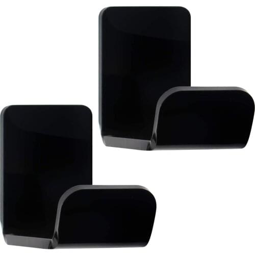 2 Pcs Universal Headphone Stand Wall Headset Hanger Durable Black Acrylic Bracket Storage Rack Headphones Holder Accessories