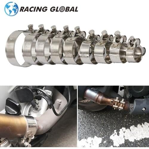 ALCON-Racing Motorcycle Exhaust Pipe Clamp Tube 26-28/32-35/36-39/40-43/44-47/48-51/52-55/56-59/60-63MM Stainless Steel 304