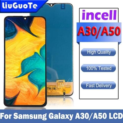 6.4 inch incell LCD For samsung galaxy A30 A50 A50S LCD Display Touch screen digitizer For samsung A305 A505 A507 Display