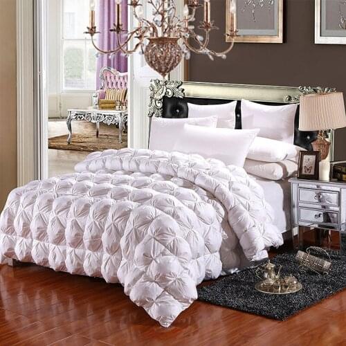 Winter White Goose Down Comforter Warm Duvet Quilted Thicken Quilt/Blanket 100% Cotton Outer Layer Bedding