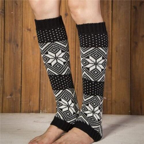 Winter Knitted Ladies Leg Warmers Christmas Elk Autumn New Leg Protection Calf Leg Cover Pile Stocking