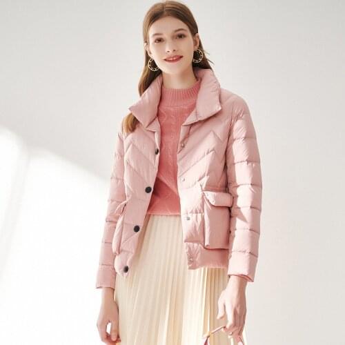 SEDUTMO Winter Fashion Ultra Light Thin Duck Down Jacket Women Slim Casual Coat Autumn Short Basic Outwear ED1679