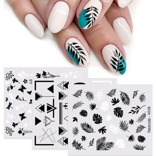 1 Pc Nail Stickers Watermark Decal Butterfly Leaves Animal Flower Plant Pattern Manicure Sticker Nail Art Decoration 6.1*5.3cm