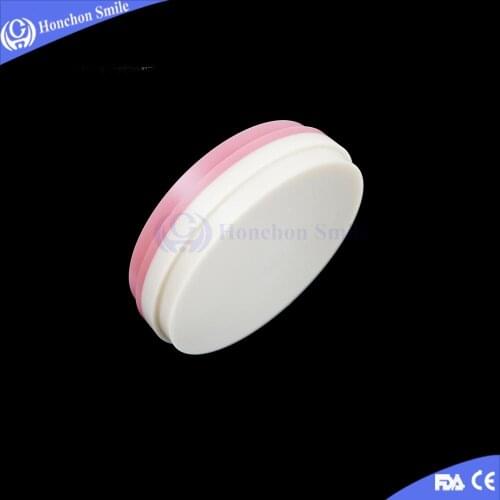 1 Piece OD98X20MM Pink A1, A2, A3 PMMA Block/Two Shade in One Block/Denture Material PMMA