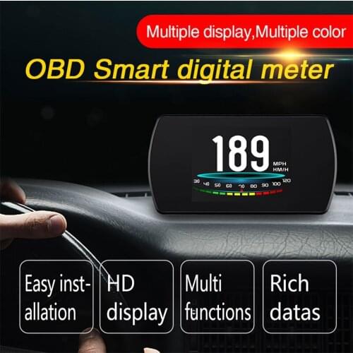 Car Head Up Display On-Board Diagnostic Digital Speedometer RPM Tacho Fuel OBD Smart Digital Meter