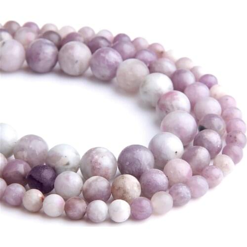 Natural Violet Lilac Jaspers Stone Beads round loose purple Minerals stone Beads For Bracelet Necklace Making bracelet necklaces