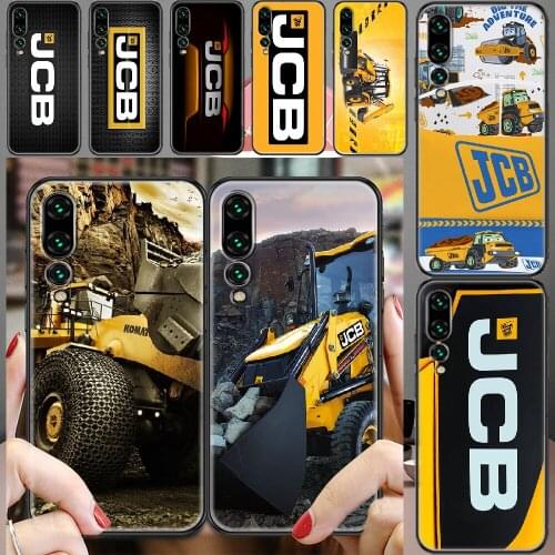 Jcb Excavator Bulldozer Logo Phone case For Huawei P Mate P10 P20 P30 P40 10 20 Smart Z Pro Lite 2019 black trend shell silicone
