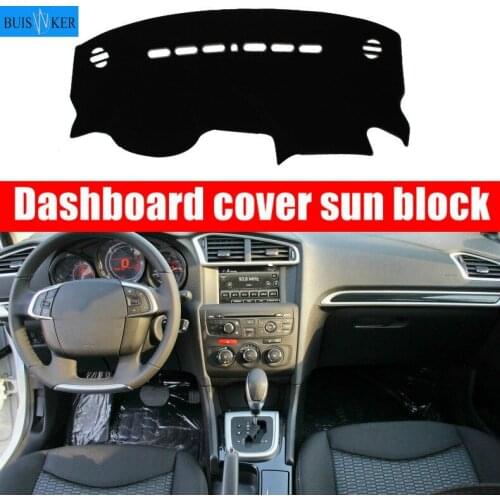 For Citroen C4L 2013 - 2018 Interior Accessories Auto Car Dashboard Cover Dash Mat Board Pad Carpet Dashmat Anti-UV Mats