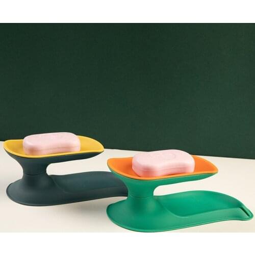 Double Drain Soap Dish Household Bathroom Creative Portable Soap Tray Bathroom Soap Rack Kitchen Storage Box