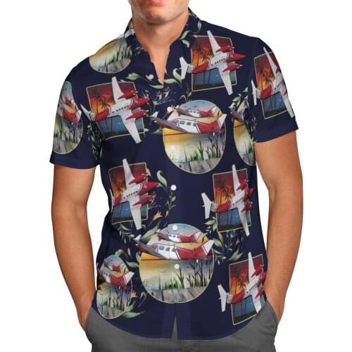 Hawaii Shirt Hawaiian Beach Summer Funny Plane 3D Printed Black Mens Shirt Harajuku Tee Hip Hop Ropa Hombre Casual shirts 5XL
