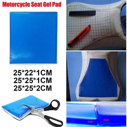 5 Sizes 2 Color Motorcycle Seat Gel Pad Comfortable Soft Cushion Shock Absorption Mat Blue Modified Seat Cushion Comfortable Mat