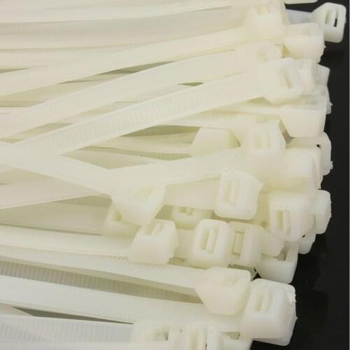 Hot Sale 100PCS Strong Cable Ties / Tie Wraps Zip Ties Color:White Size:2.5*100mm