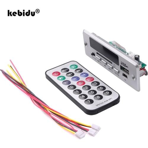 Kebidu Bluetooth5.0 MP3 Decoding Board Module Wireless Car USB MP3 Player TF Card Slot / USB / FM / Remote Decoding Board Module