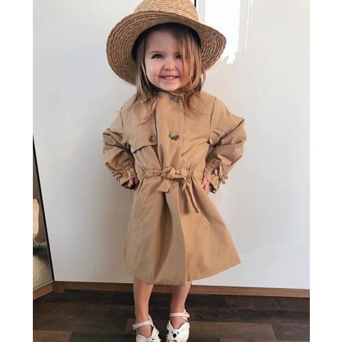 2-7Y Kid Baby Girl Clothes Coat Elegant Long Sleeve Jacket Windbreaker Outwear Overcoat Snowsuit Warm
