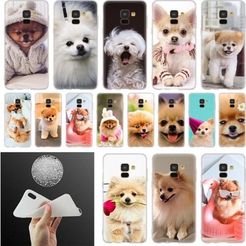 Cute Pomeranian dogs Phone Case For Samsung Galaxy A10 A20 A30 A40 A50 A60 A70 A6 A8 Plus A7 A9 2018 A3 A5 2017 Soft Cover Coque