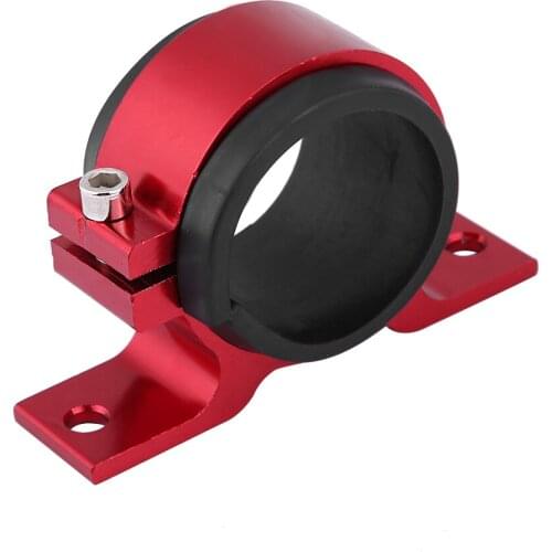 Aluminum Alloy 50mm Car Fuel Pump Mounting Bracket Single Filter Clamp Cradle Oil Pump Fixing Bracket Filter Clamp (Red)