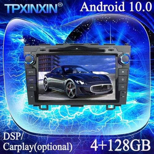 For Honda CRV 2010 Android 10.0 4G+128G IPS PX6 Carplay Multimedia Player Tape Recorder GPS Navigation Auto Radio Head Unit DSP