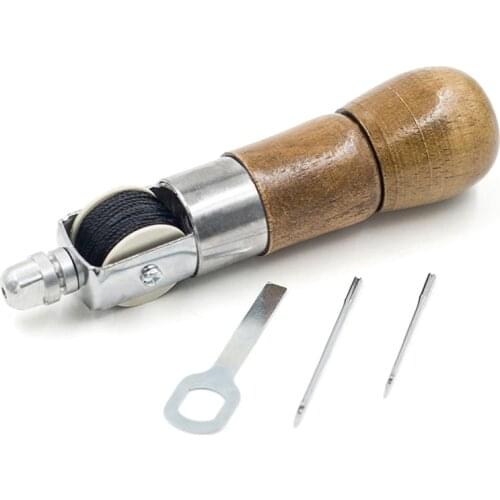Leather Sewing Kit Needle And Waxed Thread Leather Sail Canvas Heavy Repair Professional Sewing Awl Tools