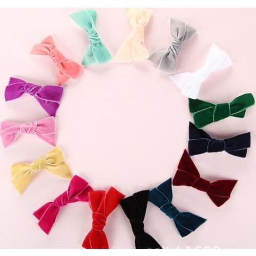 2018 New Fabric Bow With Clip For Girls Hair Accessories Hairpins Buotique Fabric Bows 36pc/lot