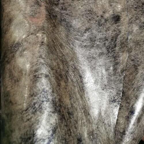 2020 New Imitate Metal Pattern Gold Genuine Cow Tan Leather Fabric Piece