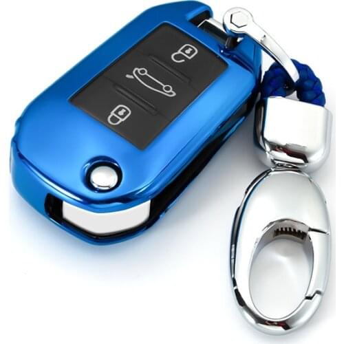Beautiful New Soft TPU Filp Car Key Case Full cover For Citroen C4 CACTUS C5 C3 C4L Peugeot 508 301 2008 3008 408 Accessories