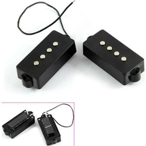New Black 4 String Noiseless Pickup Set For Precision P Bass Bridge Pickup Set new