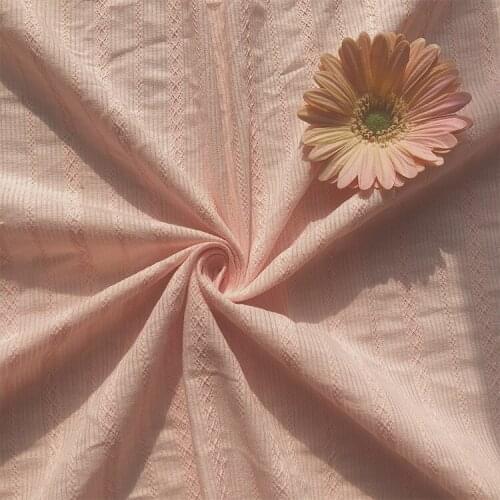 One meter Fresh pure cotton fabric Striped jacquard tissu Shirt Top dress fashion womens handmade DIY sewing