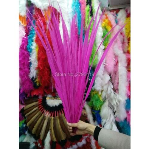 Free shipping 50 pc Rose pheasant feather, 24-28inches / 60-70cm DIY jewelry decoration, art clothing accessories
