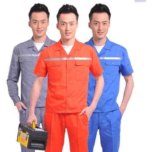 Working Uniforms Work Jacket Pant Clothing Suits Safety Reflective Coveralls Auto Repair Workshop Mechanic Electric Work Clothes