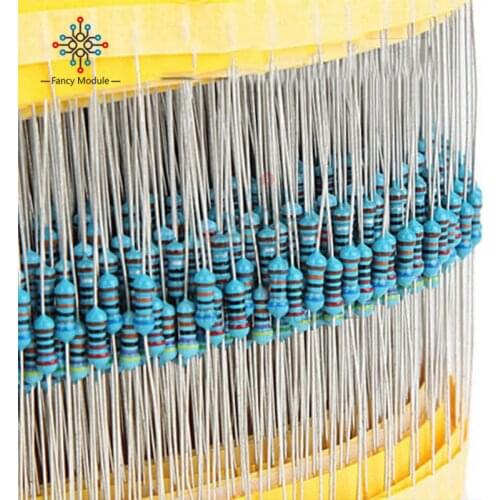 1 Pack 400Pcs 1/4w Resistance 1% Metal Film Resistor Resistance Assortment Kit Set 20 kinds Each 20Pcs